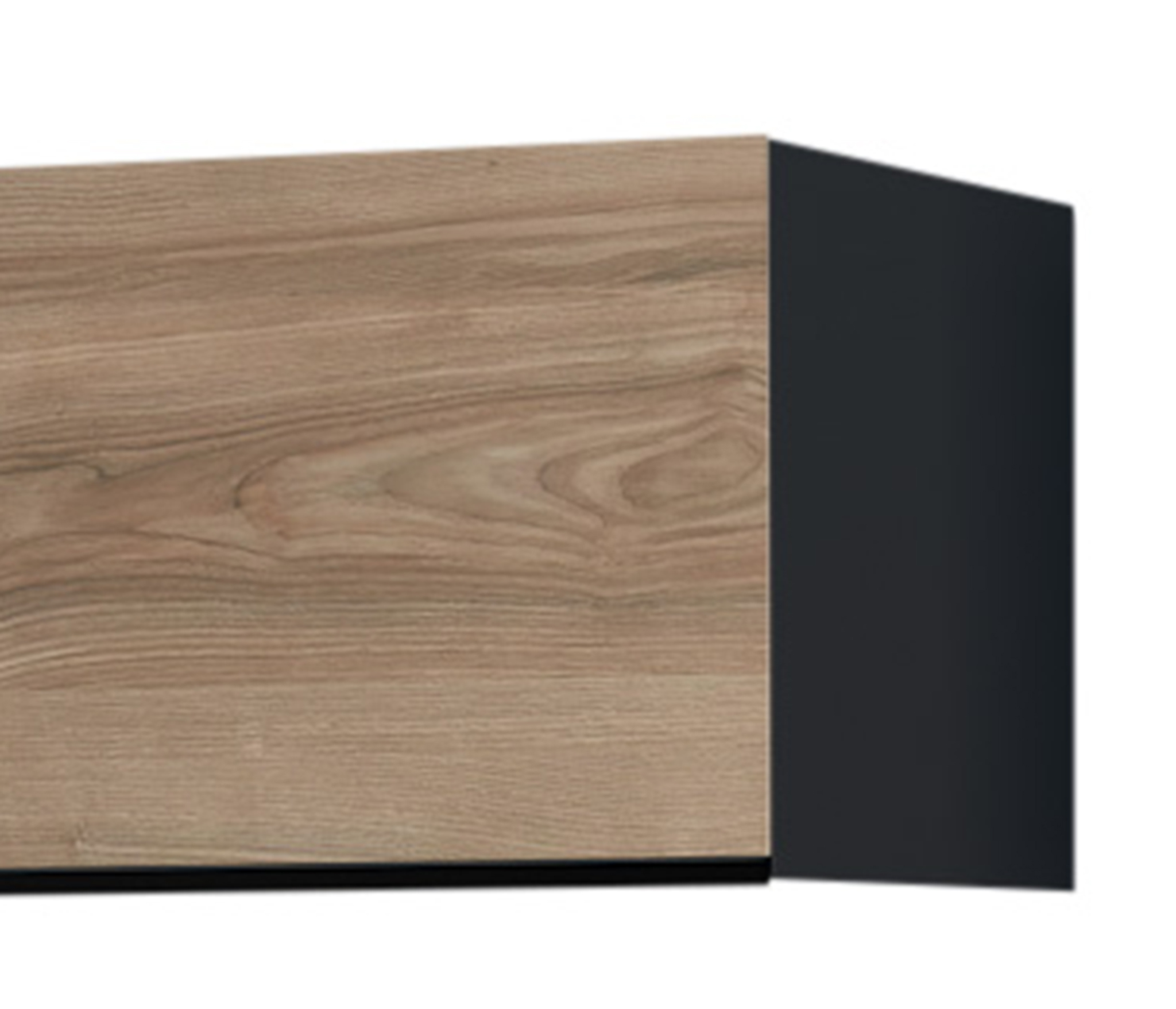 картинка Шкаф навесной 2Д Альда 1 (черный/дуб велингтон) от магазина мебели