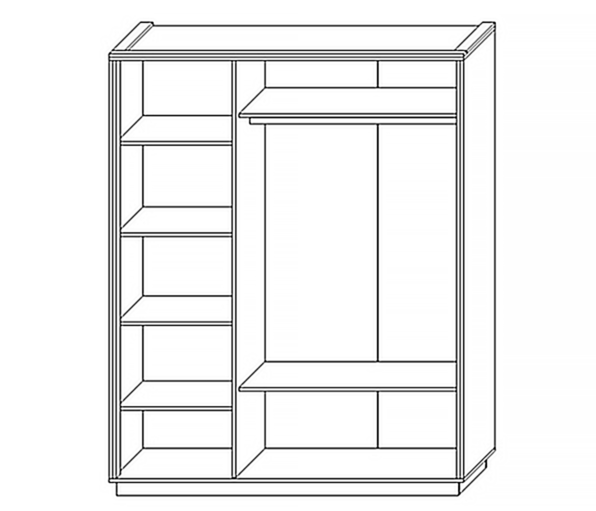 картинка Шкаф для одежды 3Д Нирвана от магазина мебели